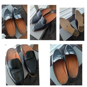 Modern Loafer Mule Buffed Black